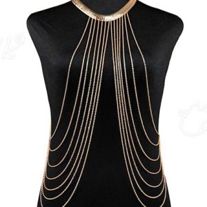 gold chain body jewellery
