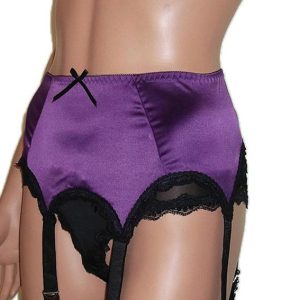purple 6 strap suspender belt