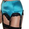 retro style turquoise suspender belt