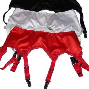 satin suspender belts