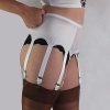 10 strap suspender belt with lace front