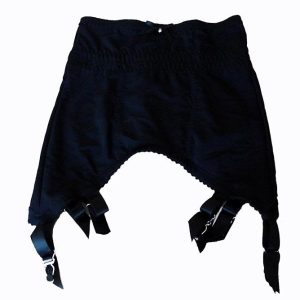 open bottom black powermesh girdle