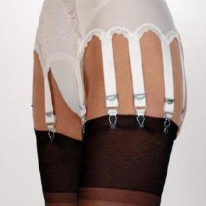 white lace front 10 strap suspender belt