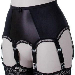 Cleopatra Rhodos black 8 strap suspender belt