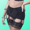 black lace front firm control panty girdle