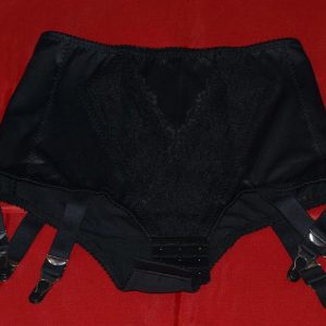 black panty girdle with open gusset