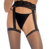 fishnet stockings with garter belt