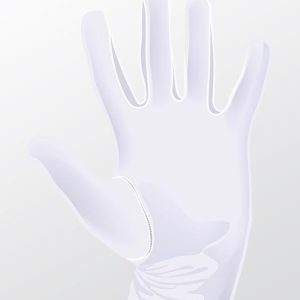 white cotton hosiery gloves