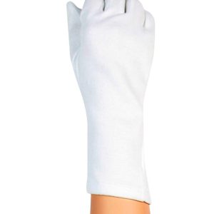 glamory hosiery gloves in white