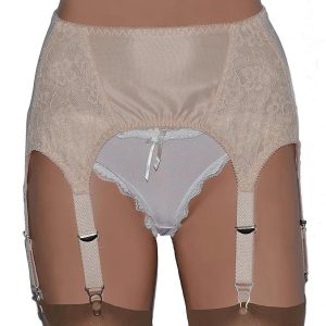 'laura' suspender belt in beige