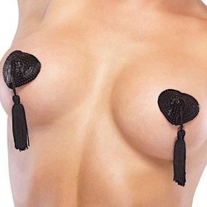 black tassel nipple pasties
