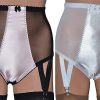 retro power mesh panty girdles with suspenders