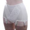 firm control panty girdle with suspenders in white