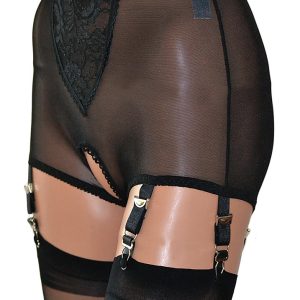 open crotch panty girdle black