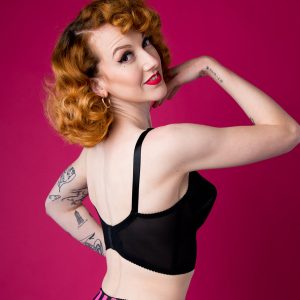 Back view of the circle stitch bullet bra
