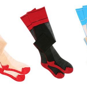 point heel Nylon Stockings with contrast seams