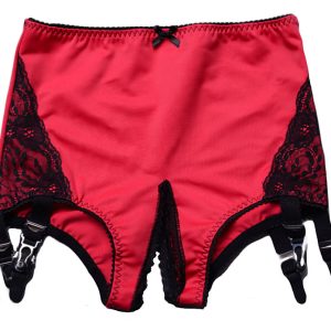 crotchless panty girdle with 6 suspenders, medium control