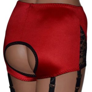 open crotch satin panty