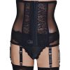 Black power mesh waist cincher