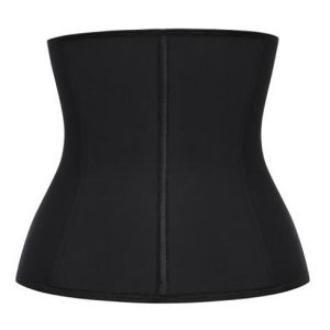 black 100% latex waist trainer