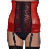 red boned waist cincher with 6 suspenders