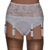 All lace white 6 strap suspender belt