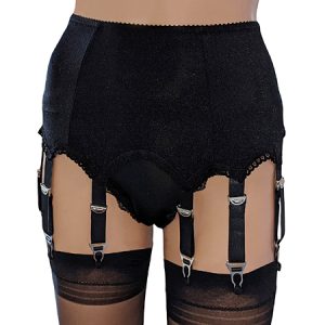 black 10 strap suspender belt
