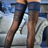 blue lace top holdup stockings from Ballerina