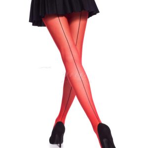 red tights with seam