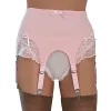 pale pink suspender belt with 6 straps
